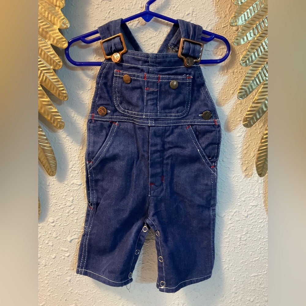 Vintage BIG MAC Jeans Overalls Toddler Blue Wash Classic Denim Carpenter Bibs
